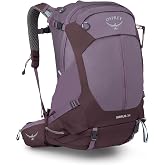 Osprey Sirrus 34L Women's Hiking Backpack, Purple OS | daypack, travel daypack, camping pack, waterproof raincover, rain cover included, waterproof storage, dry bag, Purple color