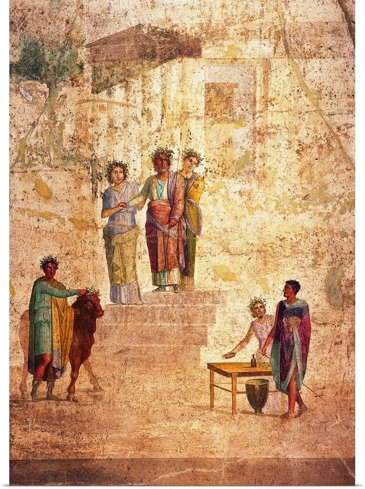 Amazon Com Greatbigcanvas Jason And Pelias Ancient Roman Fresco