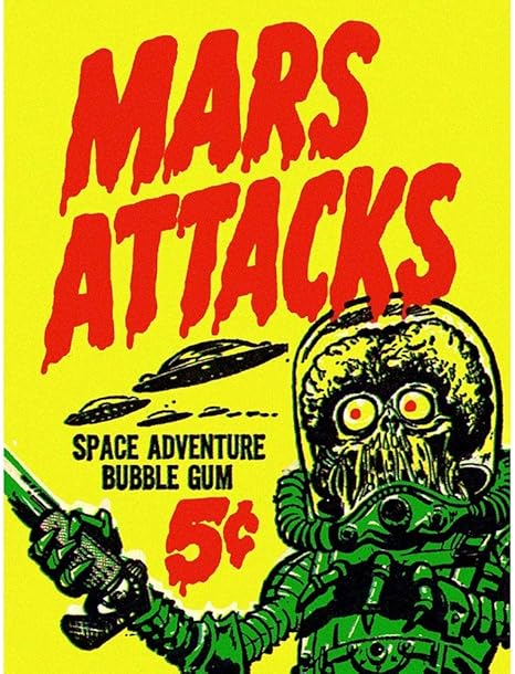 Amazon Co Jp ポスター 火星がバブルガムのエイリアンモンスターソーサーを攻撃する A3サイズ インテリア 壁紙用 絵画 アート 壁紙ポスター ホーム キッチン