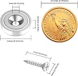 MIN CI 12 Pack Neodymium Magnets 16mm with Countersunk Hole and Screws view 3