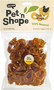 Pet 'n Shape Chicken Dog Treats, Chik 'n Rings, 8 Ounce, 12 Pack