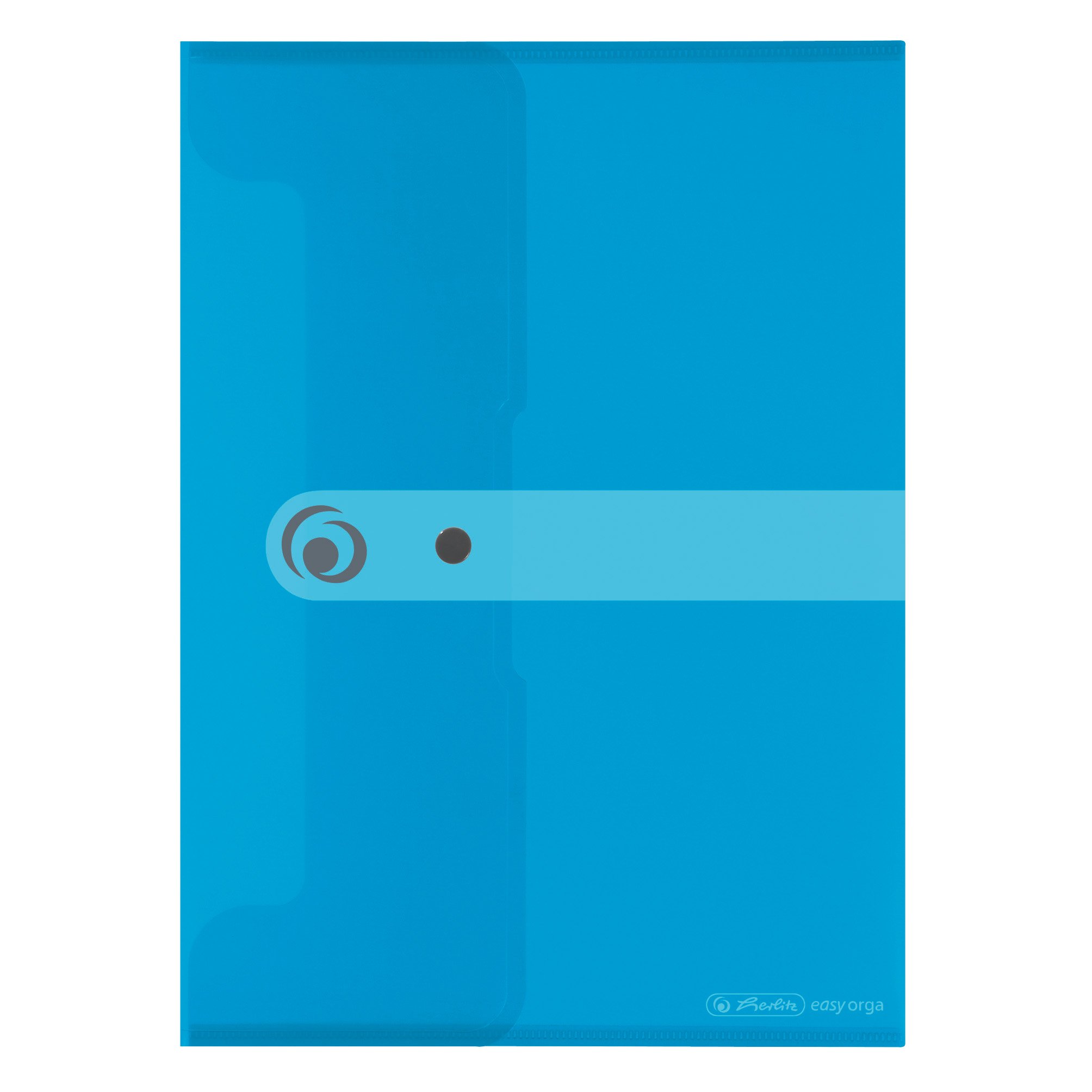 Herlitz Easy Orga To Go A4 PP Document Folder - Transparent Blue (Pack of 6)