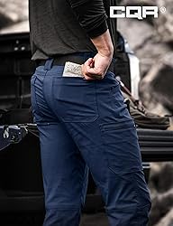 CQR Men's Active Flex Tactical Pants, Water