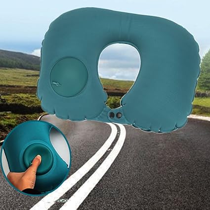 Amazon Com Omg Shop Self Inflating Neck Pillow U Shaped Self