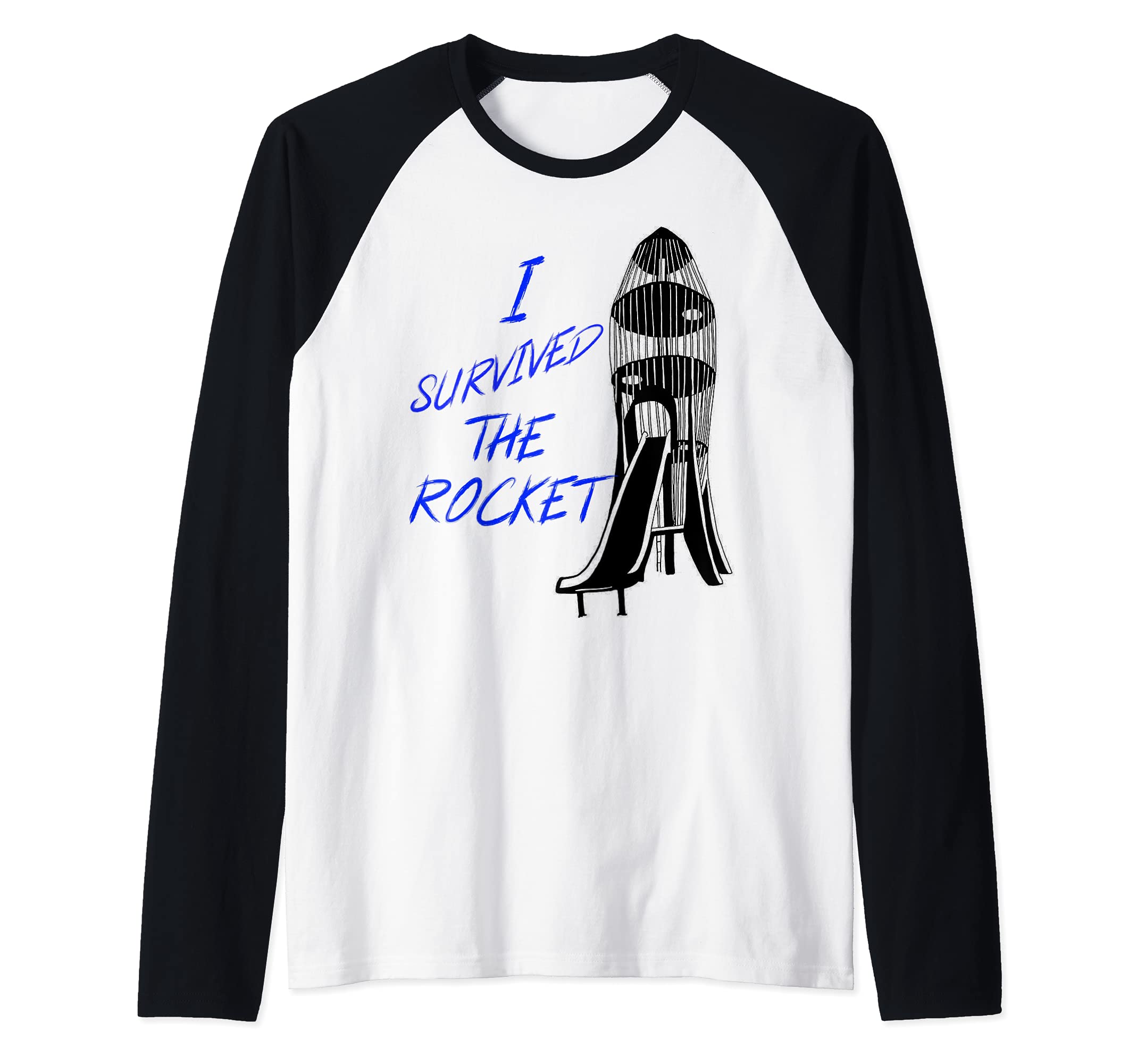 I Survived The Rocket Slide Park Playground Cool Raglan Baseball Tee