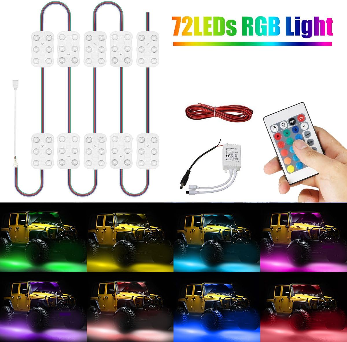 AMBOTHER LED RV Ceiling Light Roof Lights 2 X 600LM 12V LED Interior Lighting for RV/Camper/Trailer/Motorhome/Van with ON/OFF Switch White (Pack of 2) (72 LED)