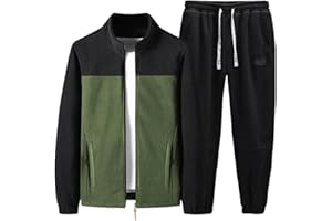 Men's Winter Fleece Tracksuit Thick Warm Jogger Set 2 Piece Jacket And Pants Outdoor Sportswear Casual Outfit