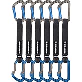 DMM Shadow Quickdraw, Pack of 6, Titanium/Blue, 18cm, A306BL-18P6 | Shadow Quickdraw