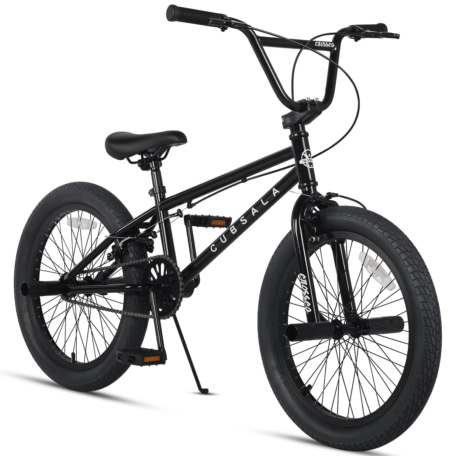 View 1 of *Scratches* cubsala Freestyle BMX Bike, 20 Inch Kids Bicycle for 7-13 Years Old Kids and Beginner Level Rider, Black