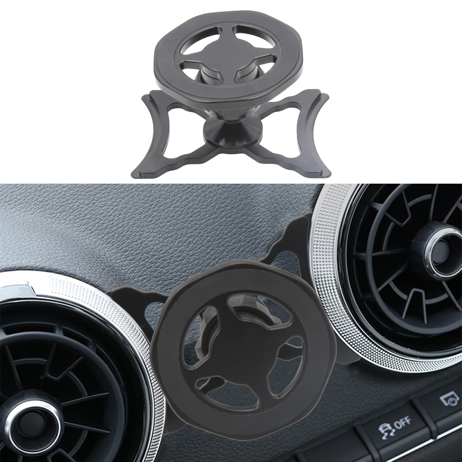 Cookiss magnetic phone car mount Compatible with Audi A3 8V and Audi S3 8V Suitable for MagSafe Smartphone and GPS with car phone holder 360 Degree Adjustable View (Black)