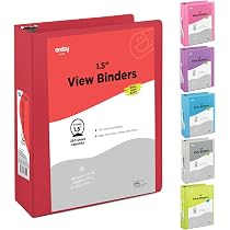 Basketball Theme 3-Ring Binder With Clipboard - 1.5 Inch Round Rings Holds 200 Sheets