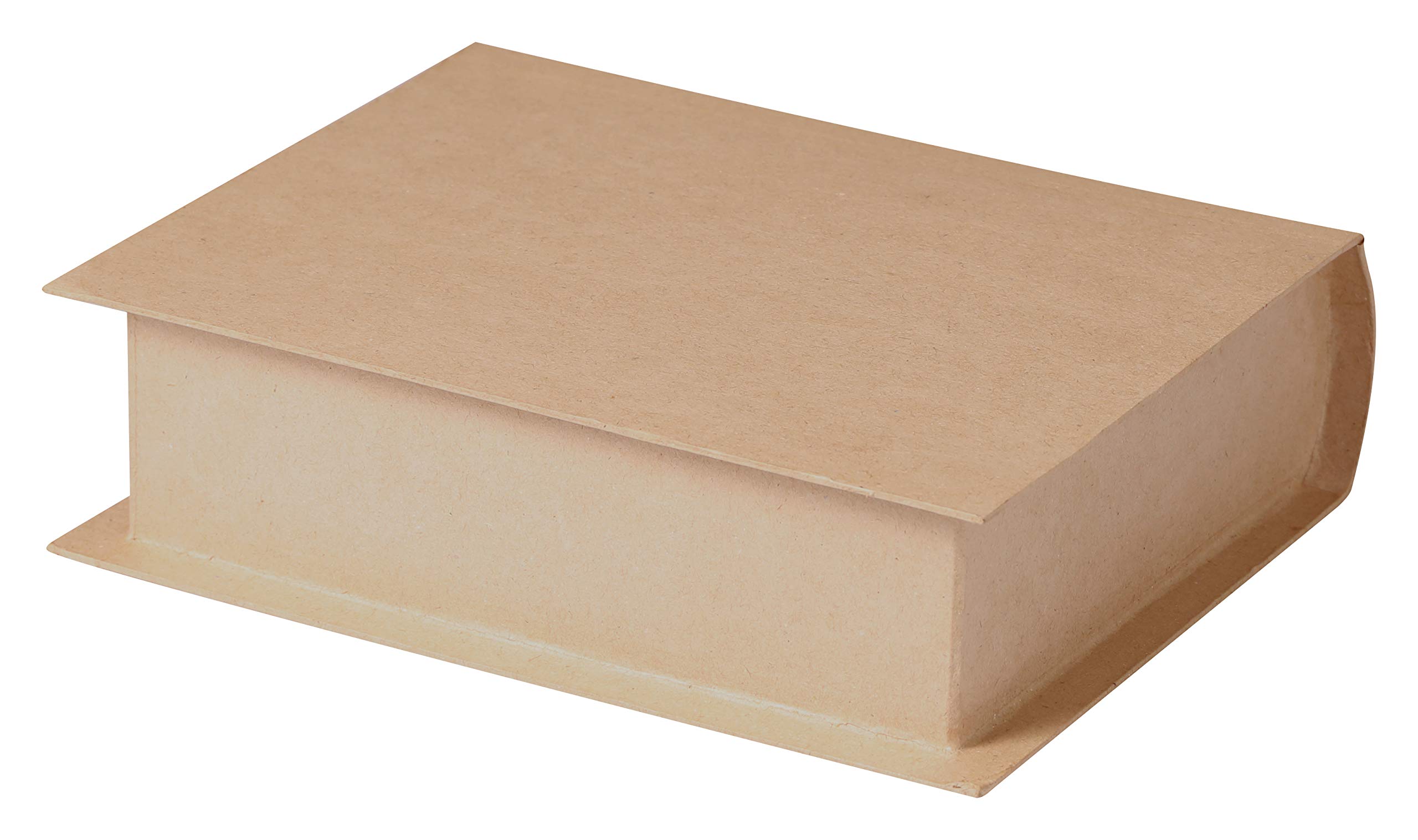 Décopatch BT070C - Paper mache box, book shape, 22.5x18x6cm, 1 piece, brown