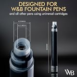 Wordsworth & Black 12pk Black Fountain Pen Ink Cartridges International view 4