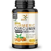 Turmeric Curcumin Supplement 1,000mg – 95% Curcuminoids with BioPerine® Black Pepper for Absorption – Vegan, Non-GMO, Made in USA – 60 Capsules