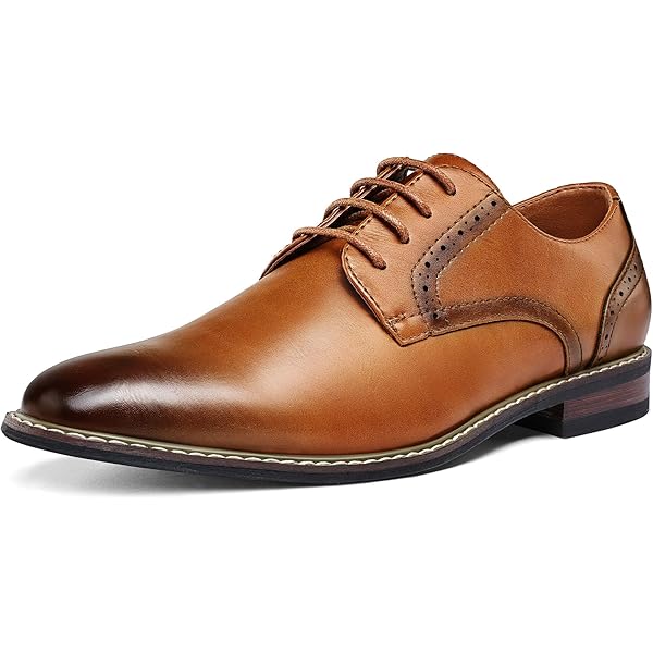 Amazon.com | Men's Oxford Formal Dress Shoes Comfortable Classic Business  Lace Up Derby Plain Toe(A20712-BLK-40) | Oxfords