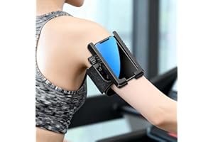Wrist Phone Holder for Running and Workouts, Adjustable Arm Strap with 360° Rotation for Hands Free Use, Secure Phone Grip fo