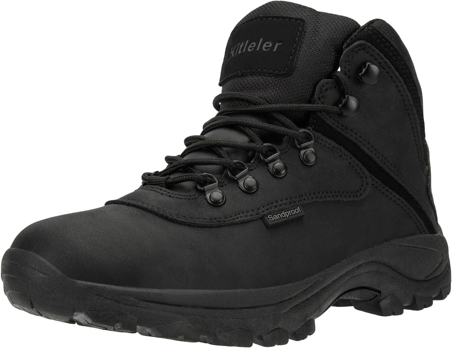 Kitleler Men's Waterproof Hiking Boots Lightweight Outdoor Winter Boots (8808-Black-10 M us)