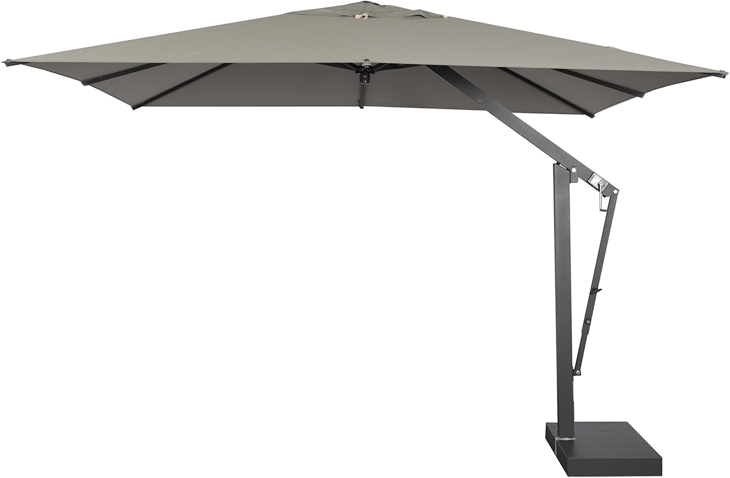 Poggesi Summer 11 6 Square Outdoor Patio Cantilever Umbrella With Aluminum Frame Rectangular Base Included No Weights Gray Canvas Graphite Structure Amazon Co Uk Garden Outdoors