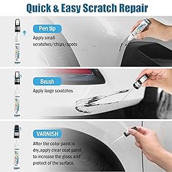 FIXEZPRO White Car Paint Touch Up, Car Scratch