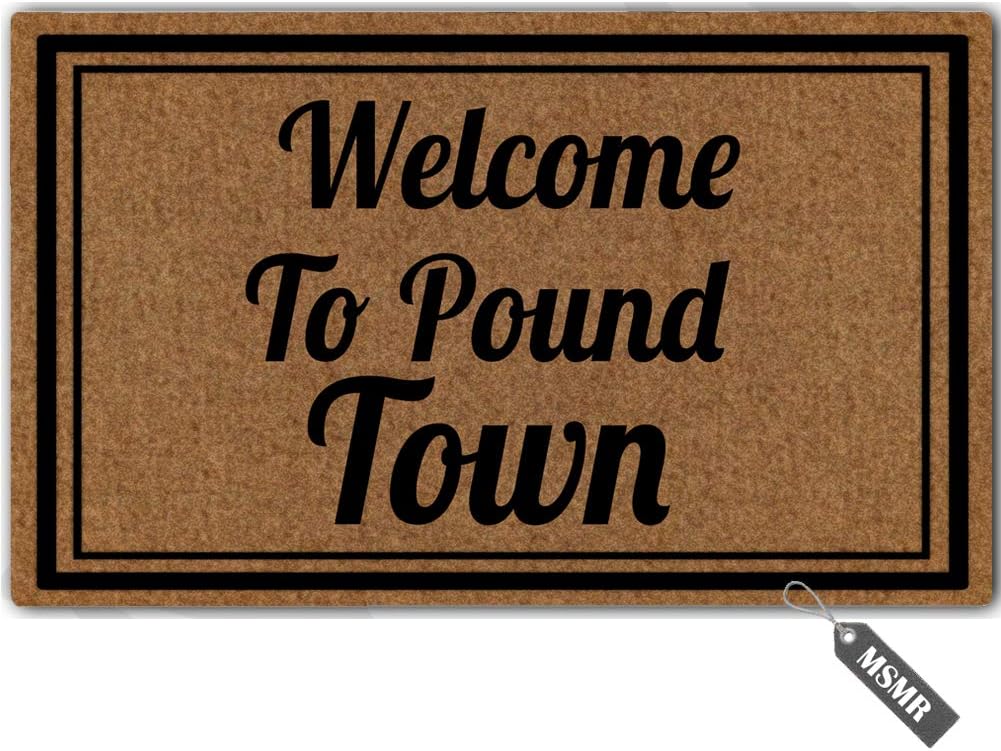 MsMr Entrance Floor Mat Funny Doormat to Pound Town