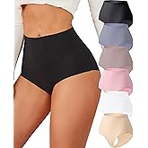 FINETOO Womens Underwear Seamless High Waisted Underwear for Women Silky No Show Briefs Breathable Panties for Ladies