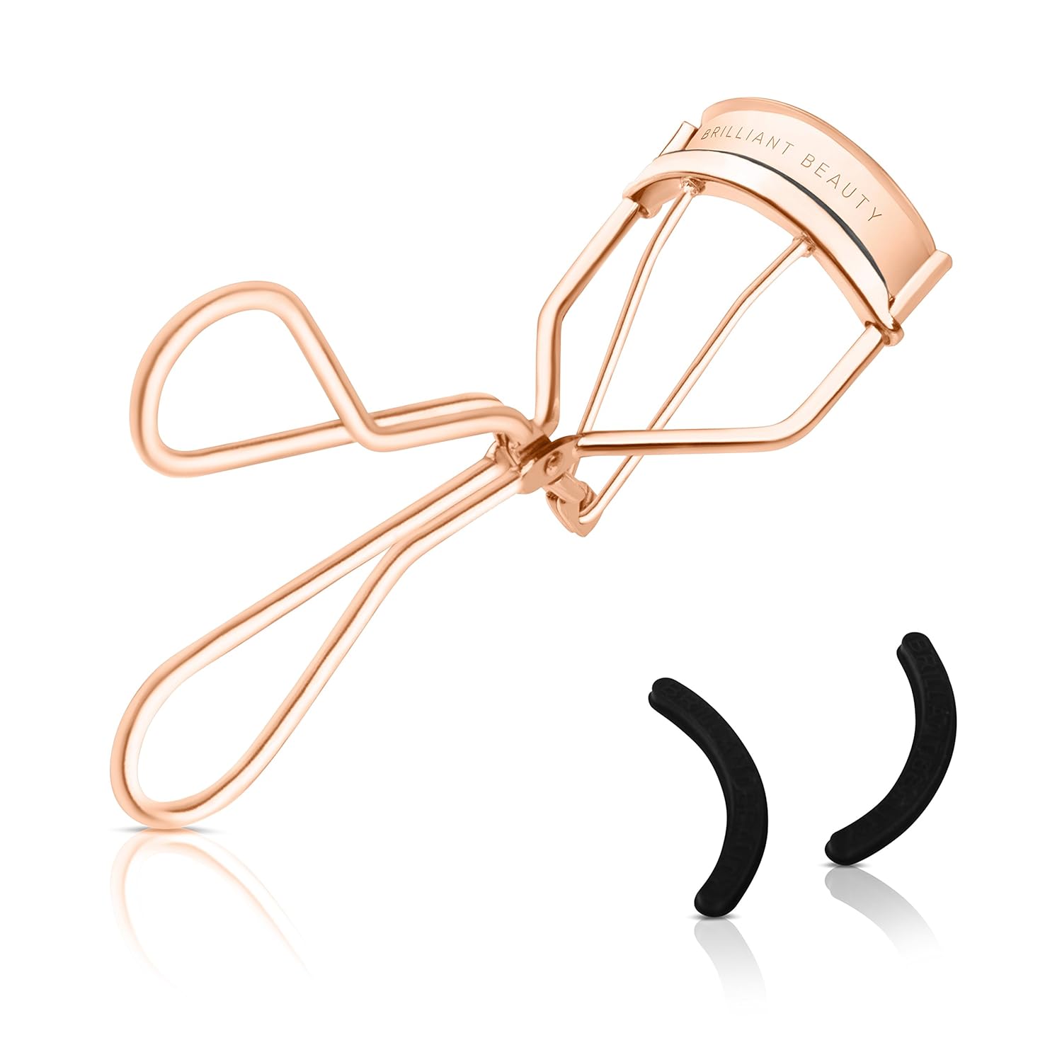 Brilliant Beauty Eyelash Curler - Award Winning - With Satin Bag & Refill Pads - No Pinching, Just Dramatically Curled Eyelashes & Lash Line in Seconds. Get Gorgeous Eye Lashes Now! : Beauty
