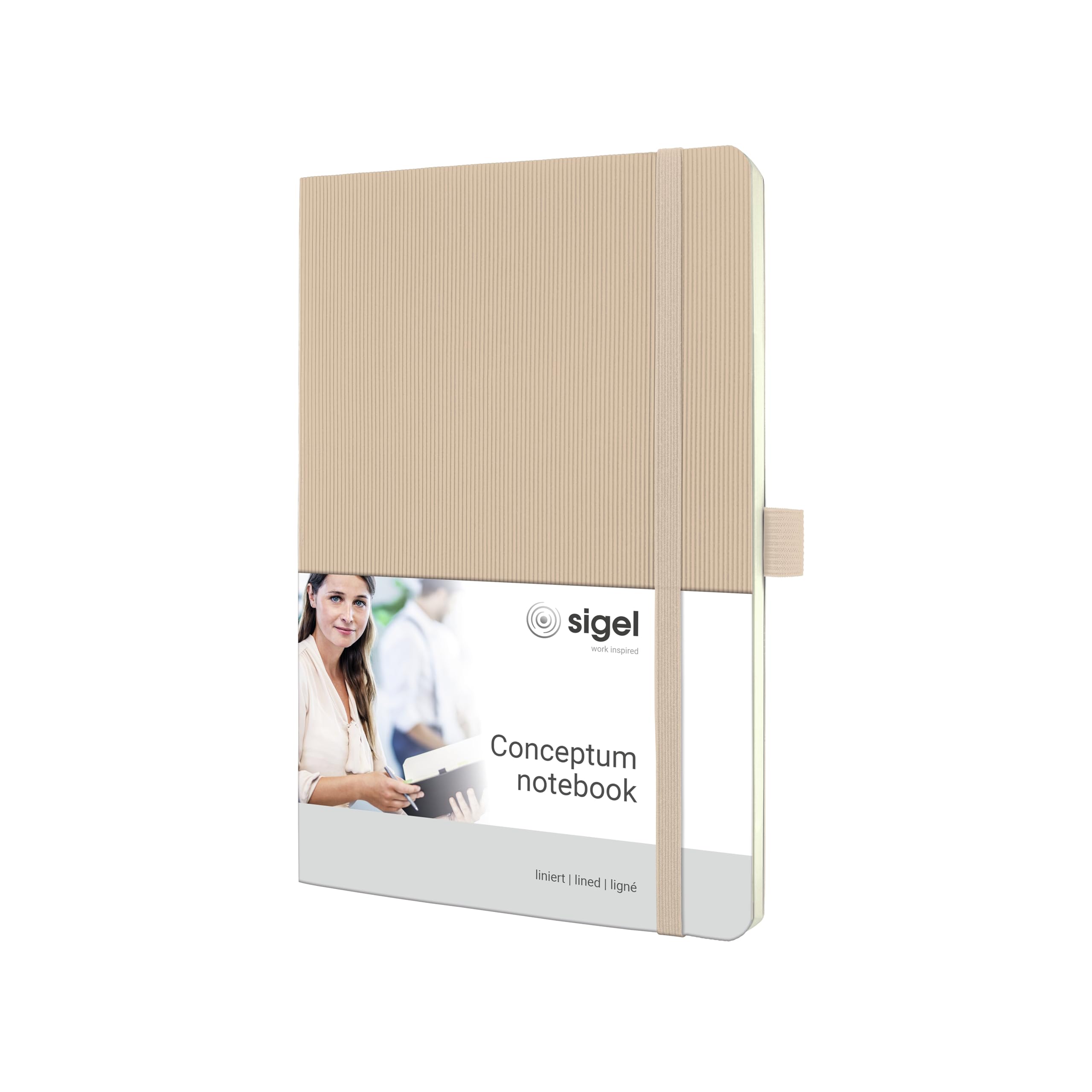 Sigel CO333 Conceptum Notebook - Lined - 13,5 x 21 cm - Softcover - 194 Pages - Beige