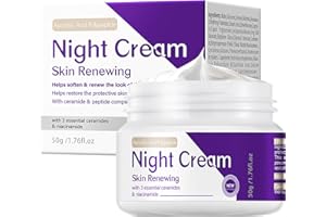 DIKAYI Skin Renewing Night Cream - Niacinamide, Peptide Complex & Hyaluronic Acid Face Moisturizer | Anti-Aging,Reduces Fine Line Appearance, Enhances Skin Elasticity，Suitable for All Skin Types, 1.76 fl.oz