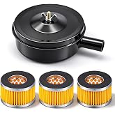 Tnuocke 1/2" PT 20mm Thread Air Compressor Silencer Intake Filter Sound Muffler with a Replacement Element H-076