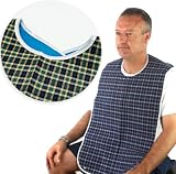 SZXMDKH Adult Bibs 3 Pack Elderly Washable Dining Bibs Red Green Blue 78x44 cm view 5