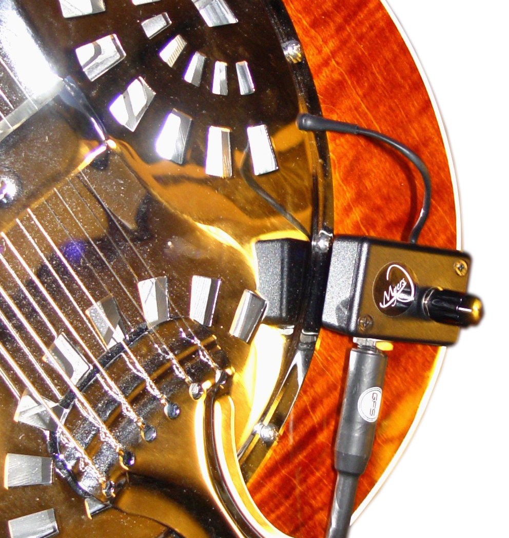 Vintage National Resonator Guitar Pickup with Flexible Micro-Gooseneck by Myers Pickups