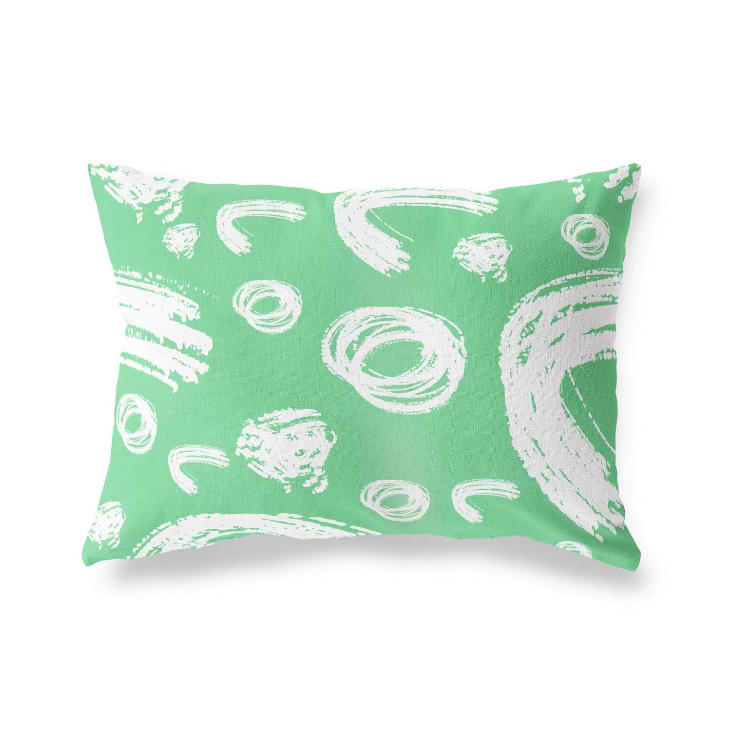 BonaMaison Decorative Cushion Cover, Petrol Green-White Throw Pillow Covers, Home Decorative Pillowcases for Livingroom, Sofa, Bedroom, Size: 45X60 Cm - Designed and Manufactured in Turkey