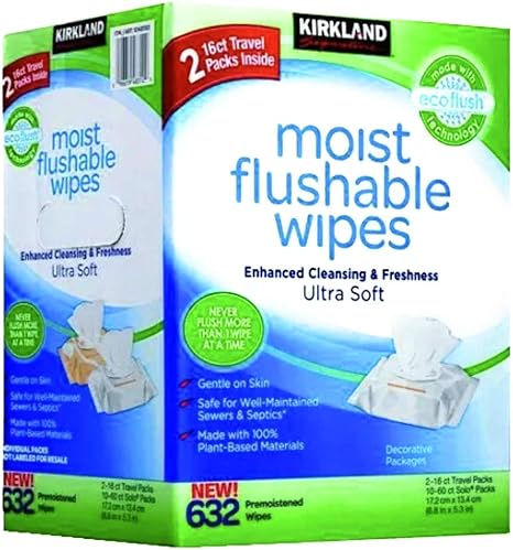 kirkland moist flushable wipes safe for baby