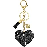 PATIKIL Rhinestone Keychain, Heart Shape Keychain Bling Keychain Accessories for Women
