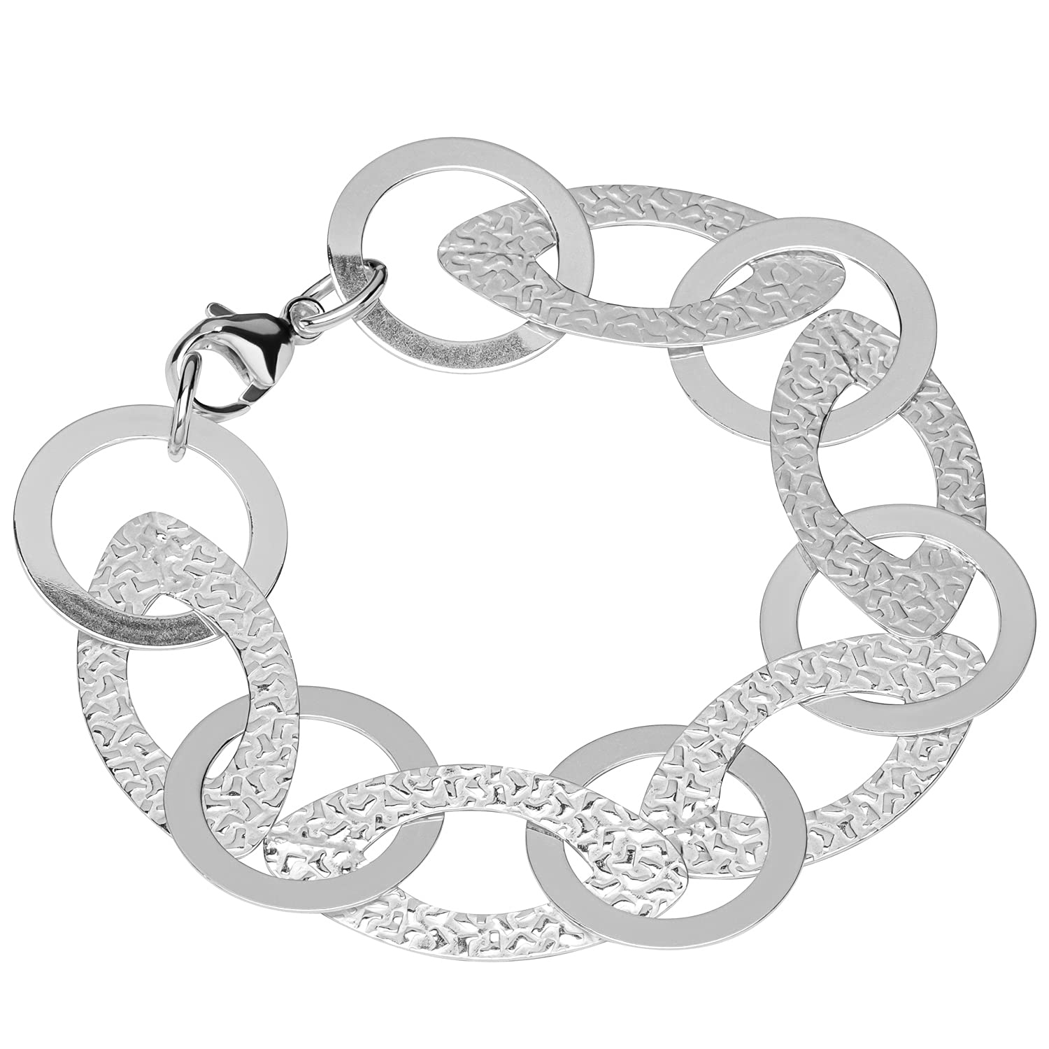 NKlaus bracelet 925 sterling silver 22cm Luna chain ladies designer bracelet exquisite 12827