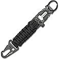 Ultimate 5-in-1 Paracord Keychain with Carabiner for Camping, Fishing, Hunting & Outdoor Emergencies | Multipurpose Survival Tool with Paracord, Emergency Whistle, Flint Rod, Key Ring…