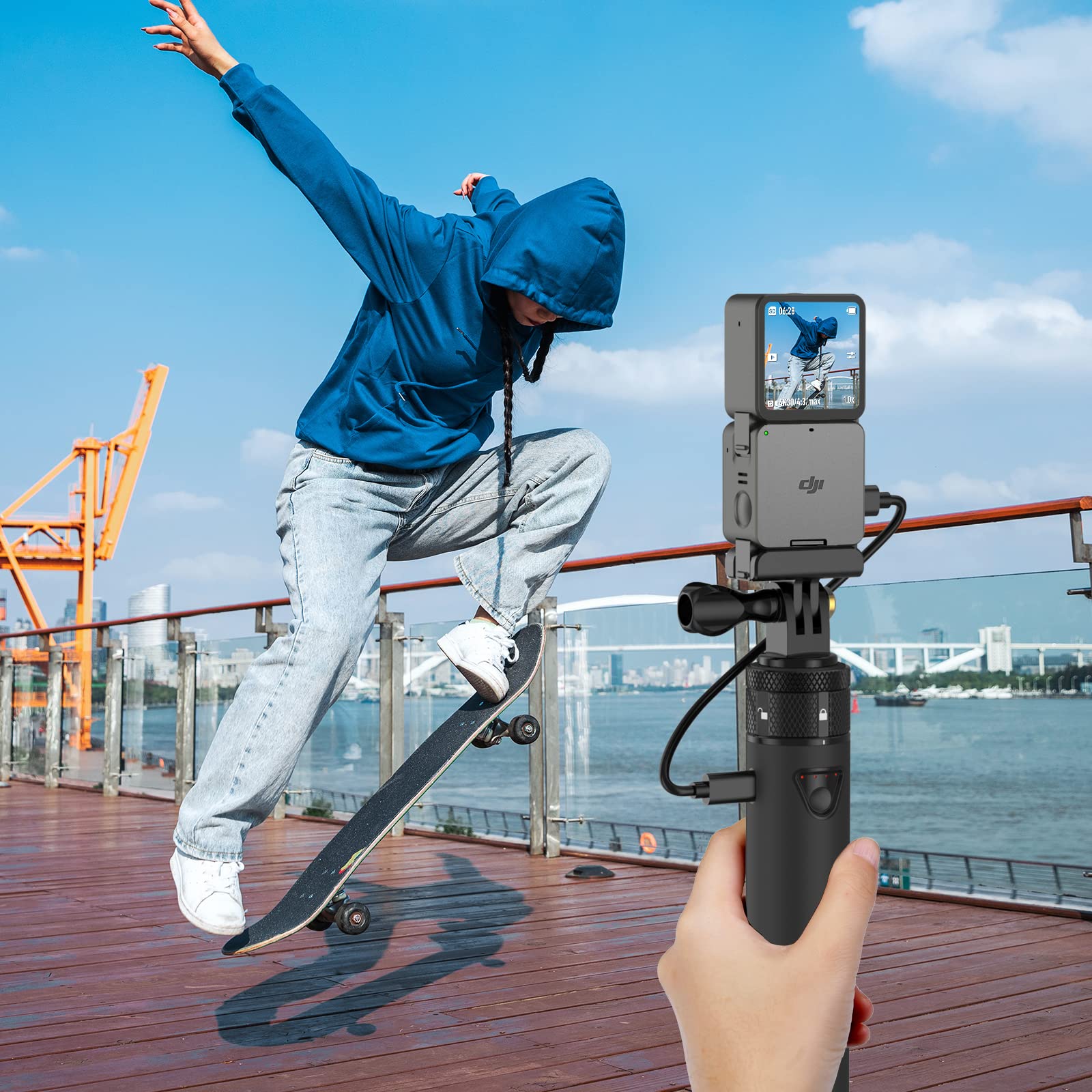 Smatree Charger Stick for DJI Pocket 3,Osmo Action 5 Pro,Gopro 13, External 5000mah Power Stick Compatible for Gopro 13/12/11/10/9/8 Action Cameras, DJI Osmo Action 5/4/3