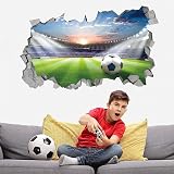 KAIRNE Large 3D Football Stadium Wall Sticker Soccer Kids Room Decor view 4