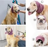 Fozkiery Dog Ear Cover Calming Hood Small for Grooming Bath Drying view 4
