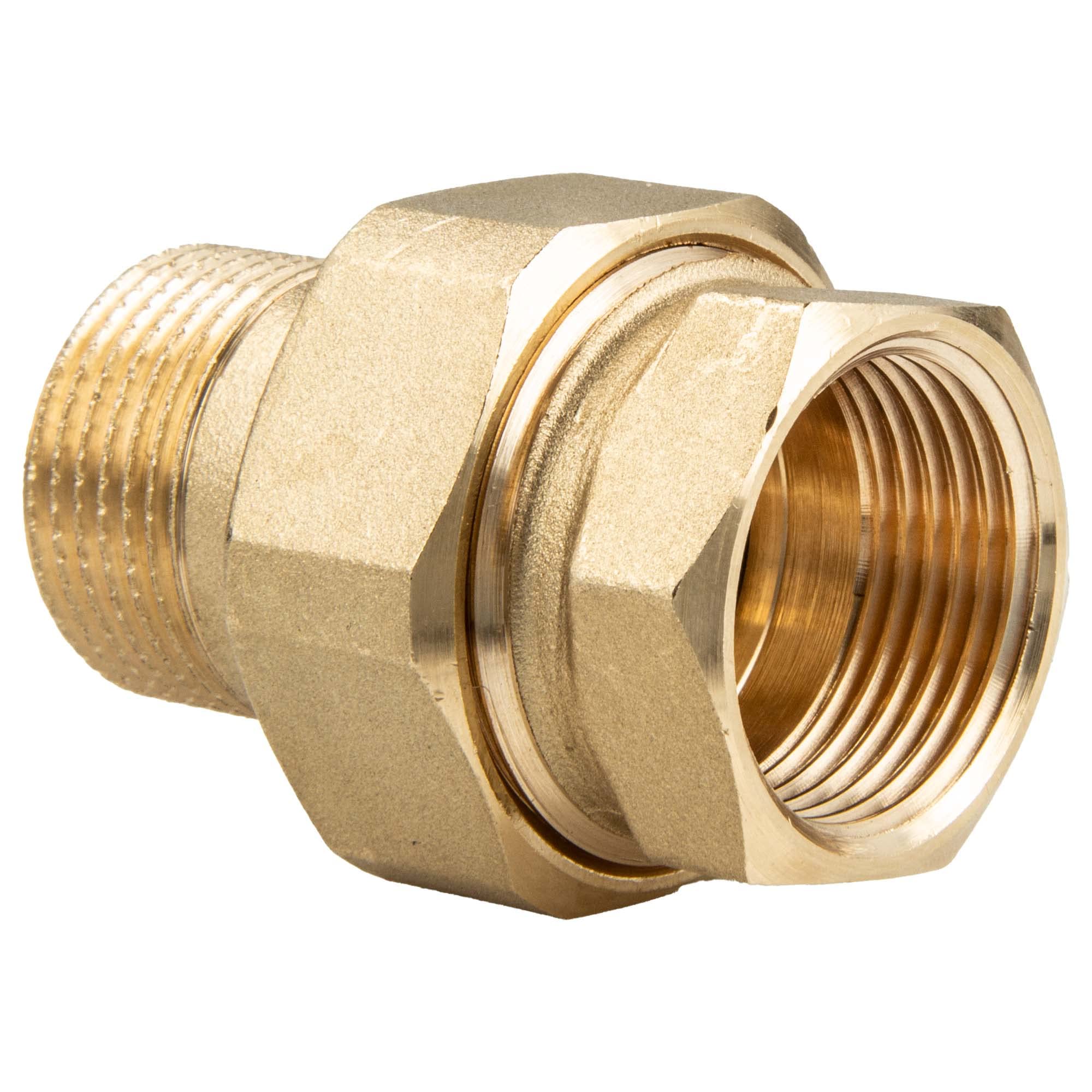 Screw connection IG/AG - 3/4 inch - conical sealing - blank brass