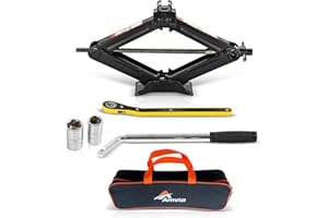 Car Jack Kit | Scissor Jack for Car 3 Ton (6,600 lbs) - Tire Jack Tool Kit | Portable, Ideal for SUV and Auto - Universal Car