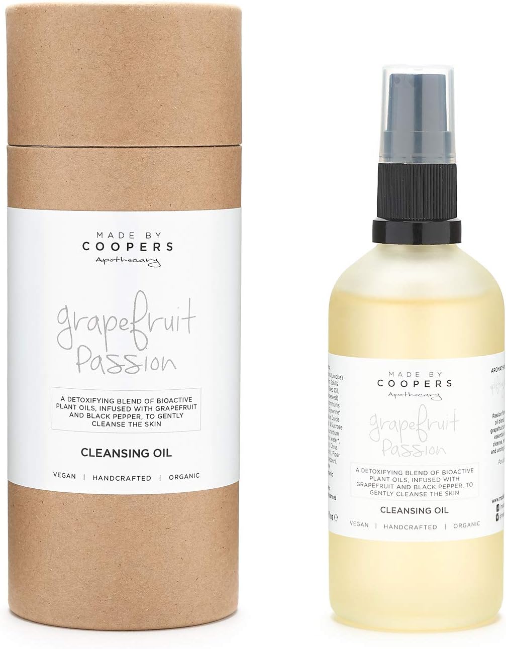 Made By Coopers Grapefruit Facial Cleanser Wash with Muslin Cloth, Make Up Remover