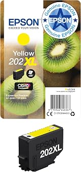 Epson 202XL Yellow Kiwi High Yield Genuine Ink Cartridge Claria Premium