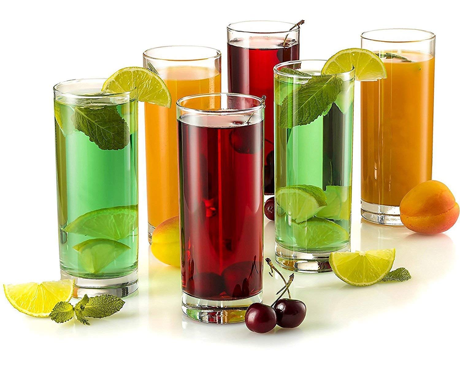 Clear Heavy Base Alta Da Bar In Vetro Vino Set Di 6 Paksh Novita Italiano Bicchieri Highball 368 5 Gram Succo E Cocktails Birra Bicchieri Per Acqua Casa E Cucina Stoviglie
