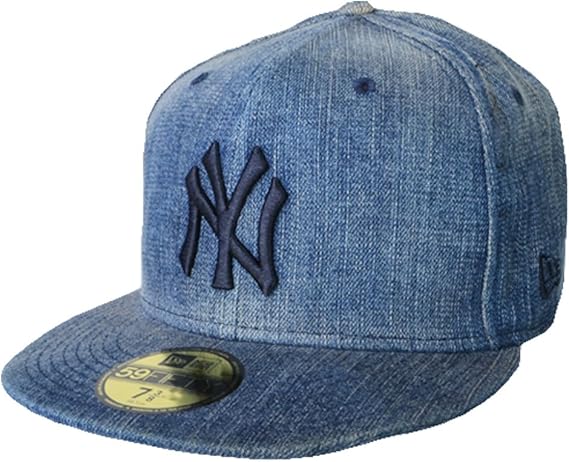 Amazon Co Jp ニューエラ キャップ Newera 59fifty Denim ニューヨーク ヤンキース キャップ 帽子 New Era ウォッシュドデニム ネイビー 7 5 8サイズ 服 ファッション小物