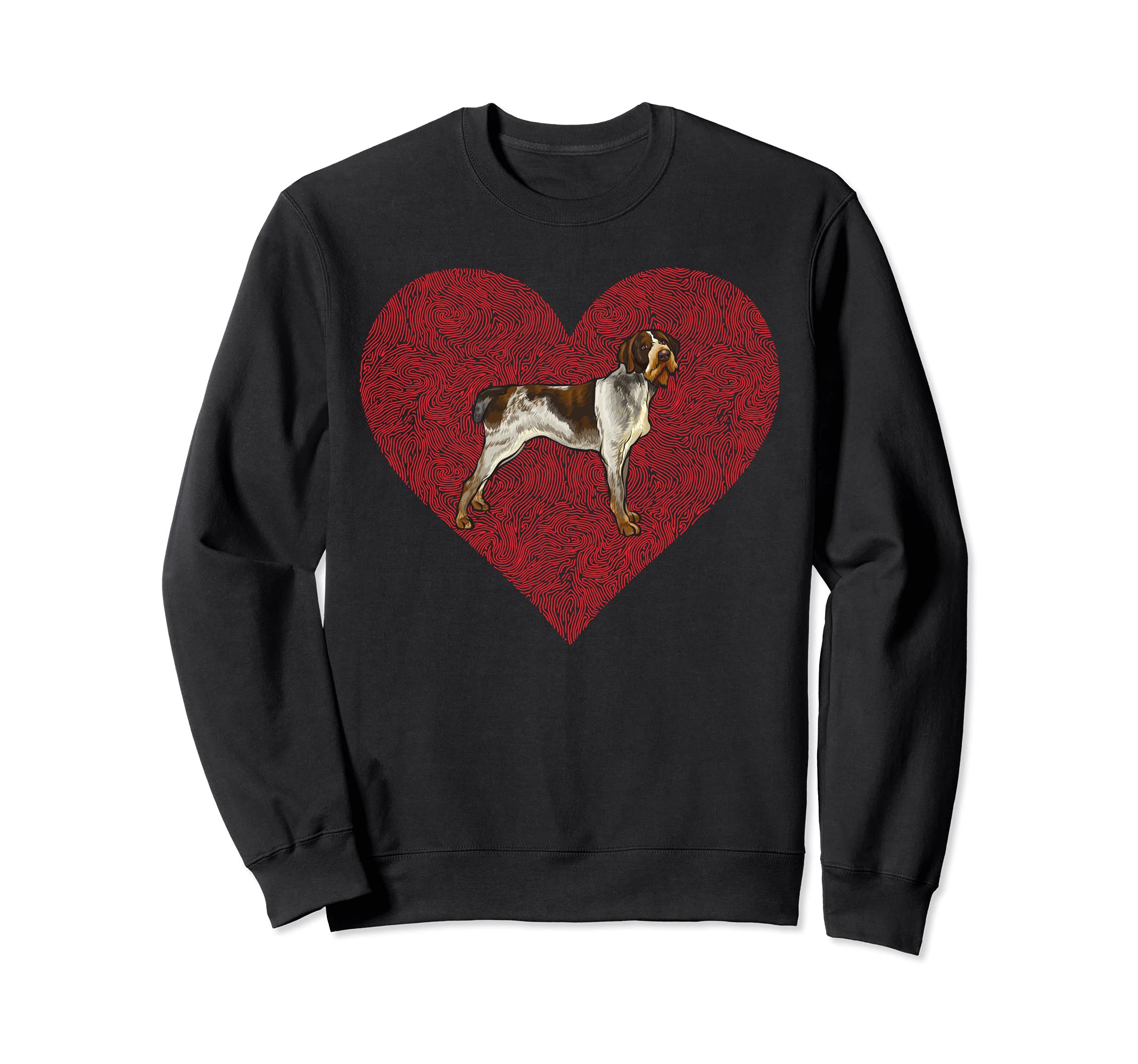 German Wirehaired Pointer Valentines Day Dog Love Heart Sweatshirt