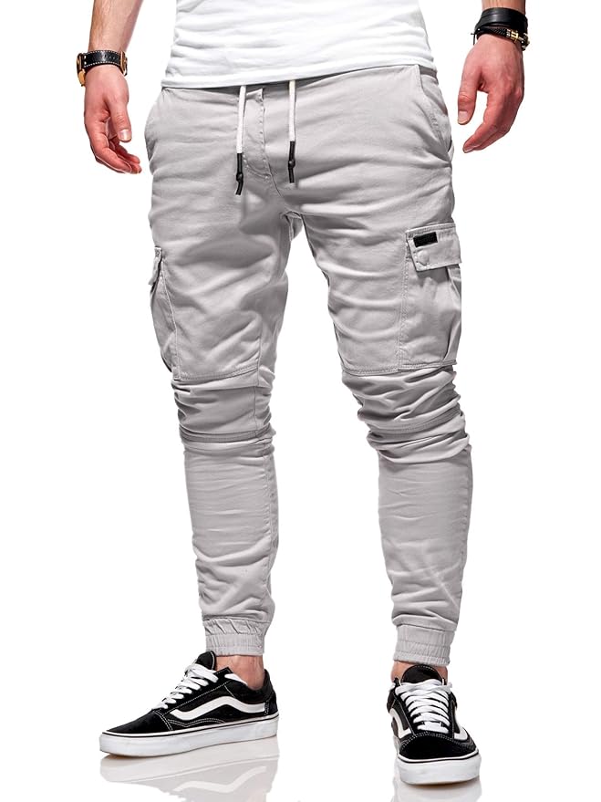 behype. Herren Cargo Chino-Hose Jogger Jeans-Hose 80-8393