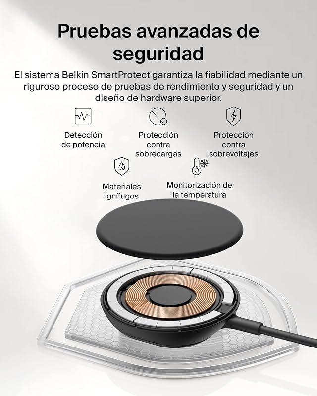 UltraCharge Cargador Inalámbrico Magnético Qi2 25W, Carga Rápida, Compatible con MagSafe, Refrigeración Pasiva y Soporte, iPhone 17 Series, Pixelsnap y AirPods Pro - Negro