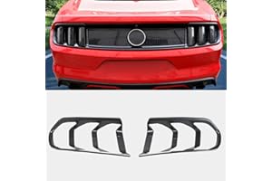 HAKA TOUGH Tail Light Lamp Cover Frame for Ford Mustang 2015 2016 2017 Taillights Frame Trim Bezels Ring for Mustang Accessories Carbon Fiber Black 2PCS