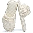 GOEWY Fuzzy Open Toe Slippers for Women Indoor Cozy Memory Foam Slip On House Slides Shoes Gifts for Womens Her Mom